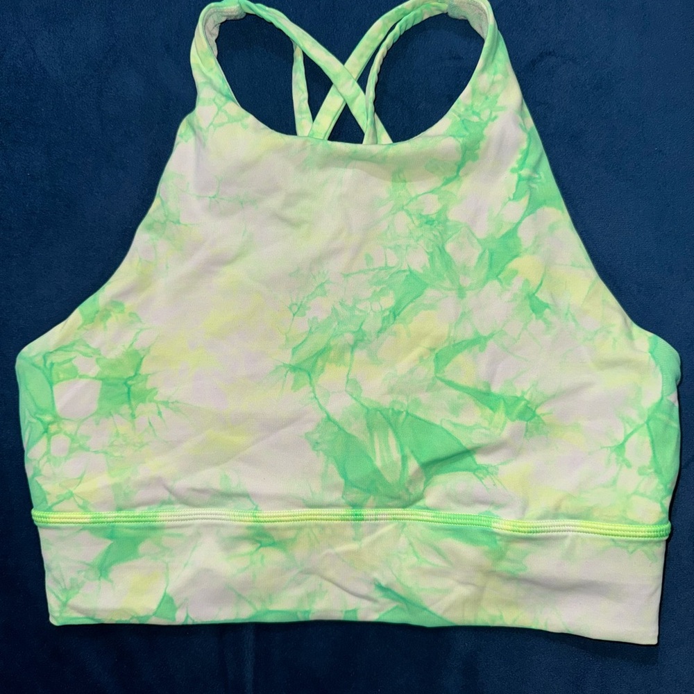 lululemon athletica Neon Green Tie-Dye Sports Bra - Picture 4 of 4